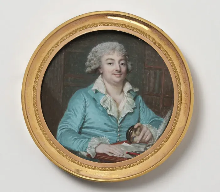 Framed Print : Unknown man, c18th century. Creator: Francois Dumont Framed Print : Unknown man, c18th century. Creator: Francois Dumont