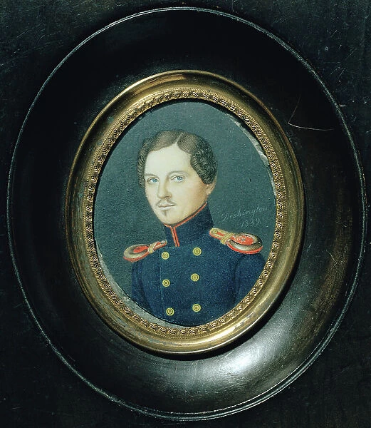 Unknown officer, 1839. Creator: Johan Deshington