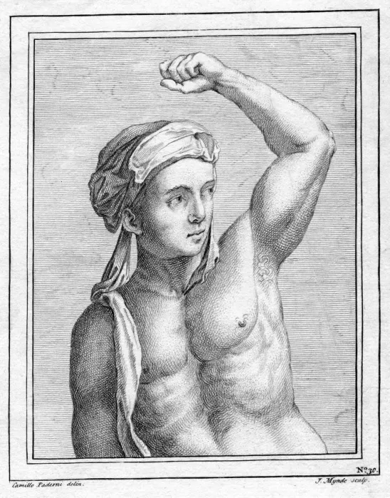 Framed Print : Unknown portrait, 18th century. Artist: J Mynde Framed Print : Unknown portrait, 18th century. Artist: J Mynde