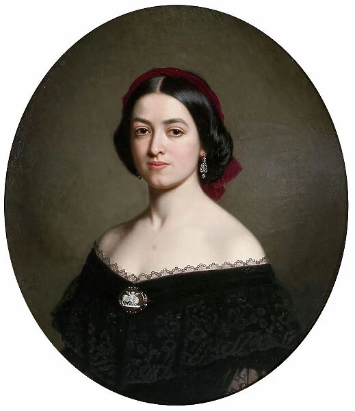 Unknown woman, 1859. Creator: Amalia Lindegren