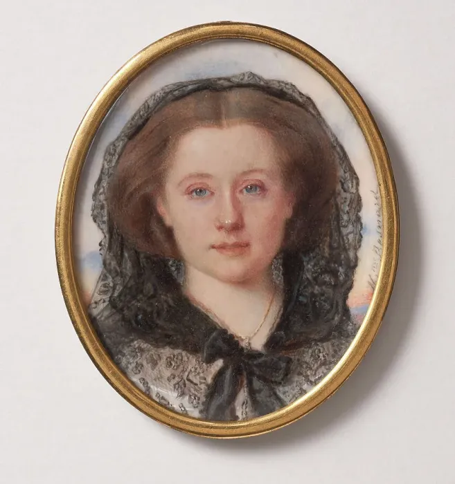 Framed Print : Unknown woman, c.1850. Creator: Louise Besnard Framed Print : Unknown woman, c.1850. Creator: Louise Besnard
