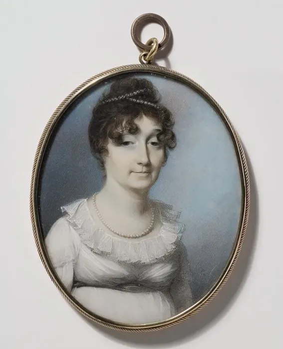 Framed Print : Unknown woman, c18th century. Creator: George Engleheart Framed Print : Unknown woman, c18th century. Creator: George Engleheart