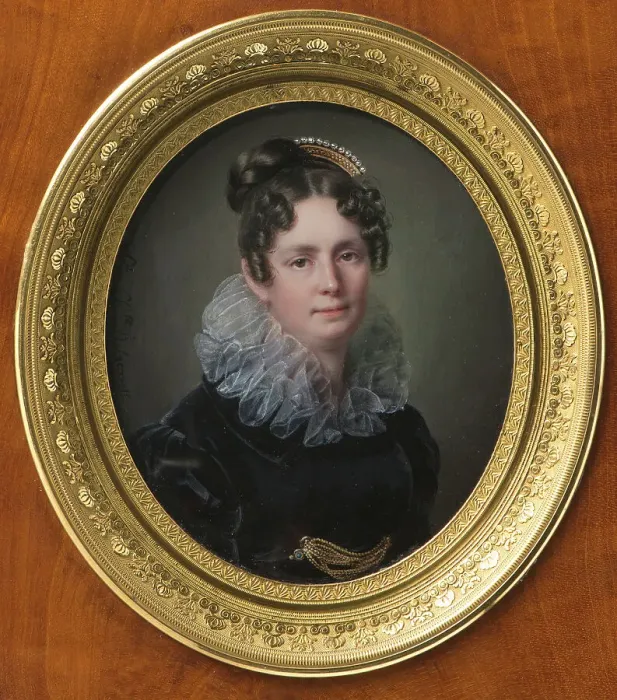 Framed Print : Unknown woman, c18th century. Creator: Sophie-Clemence Delacazette Framed Print : Unknown woman, c18th century. Creator: Sophie-Clemence Delacazette