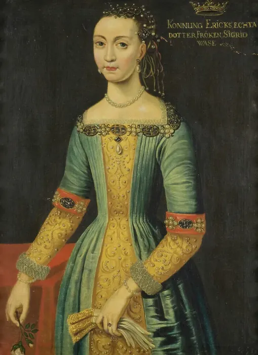 Framed Print : Unknown woman, called Sigrid Vasa, 1566-1633, c1590. Creator: Anon Framed Print : Unknown woman, called Sigrid Vasa, 1566-1633, c1590. Creator: Anon