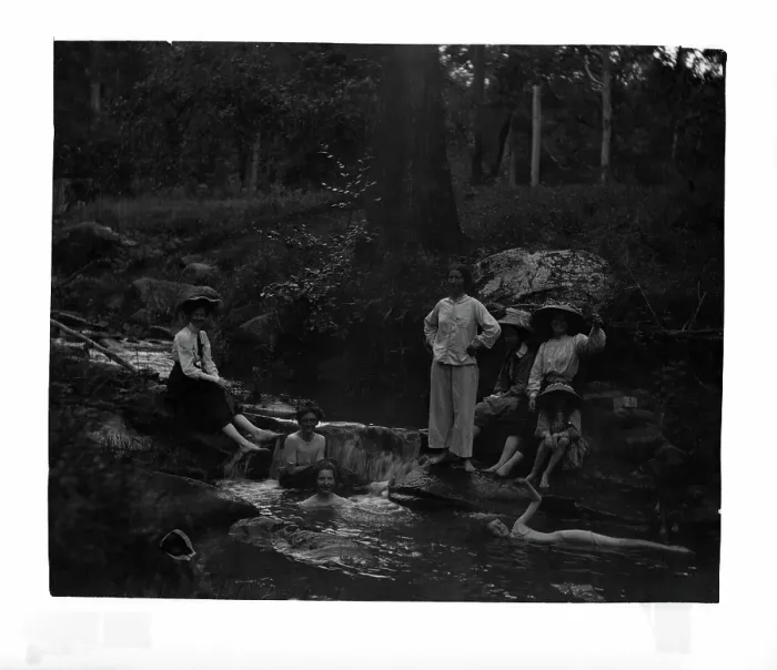 Framed Print : Unknown women swimming in creek, c1900s. Creator: Robert Augustus Henry L'Estrange. Unknown women swimming in creek, c1900s. Creator: Robert Augustus Henry L'Estrange Framed Print : Unknown women swimming in creek, c1900s. Creator: Robert Augustus Henry L'Estrange. Unknown women swimming in creek, c1900s. Creator: Robert Augustus Henry L'Estrange