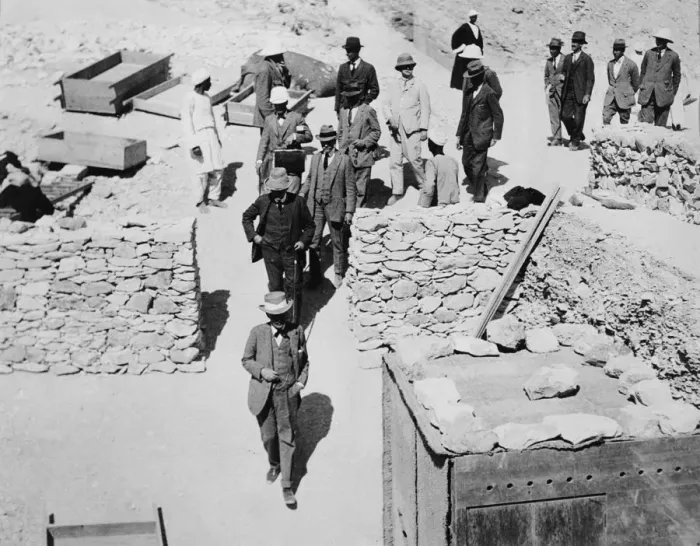 Framed Print : Unofficial opening of the Tomb of Tutankhamun, Valley of the Kings, Egypt, 1922. Artist Framed Print : Unofficial opening of the Tomb of Tutankhamun, Valley of the Kings, Egypt, 1922. Artist