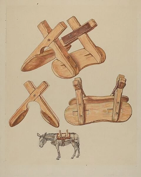 Unrigged Pack Saddle, c. 1932. Creator: Unknown