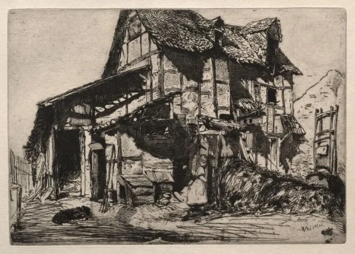 Framed Print : An Unsafe Tenement. Creator: James McNeill Whistler (American, 1834-1903) Framed Print : An Unsafe Tenement. Creator: James McNeill Whistler (American, 1834-1903)