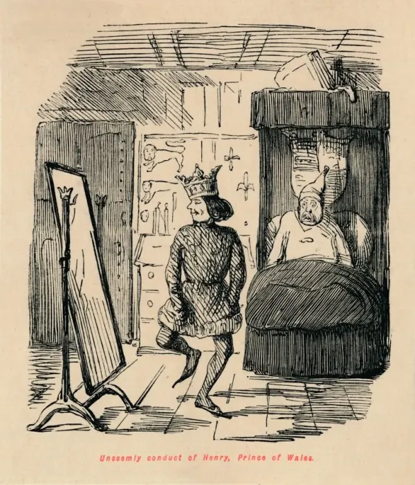 Framed Print : Unseemly conduct of Henry, Prince of Wales, c1860, (c1860). Artist: John Leech Framed Print : Unseemly conduct of Henry, Prince of Wales, c1860, (c1860). Artist: John Leech