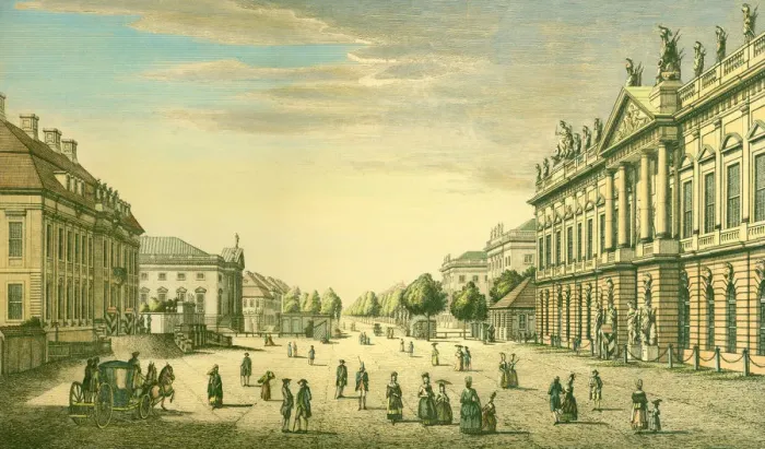 Framed Print : Unter den Linden, 1780, 1780 Framed Print : Unter den Linden, 1780, 1780