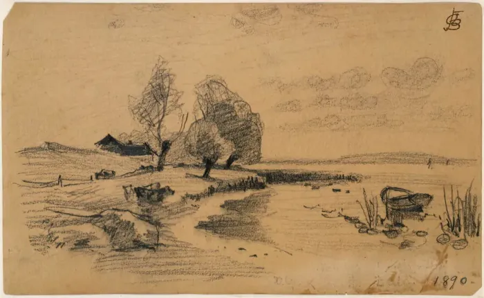 Framed Print : (Untitled), 1890. Creator: Oscar Bluemner Framed Print : (Untitled), 1890. Creator: Oscar Bluemner