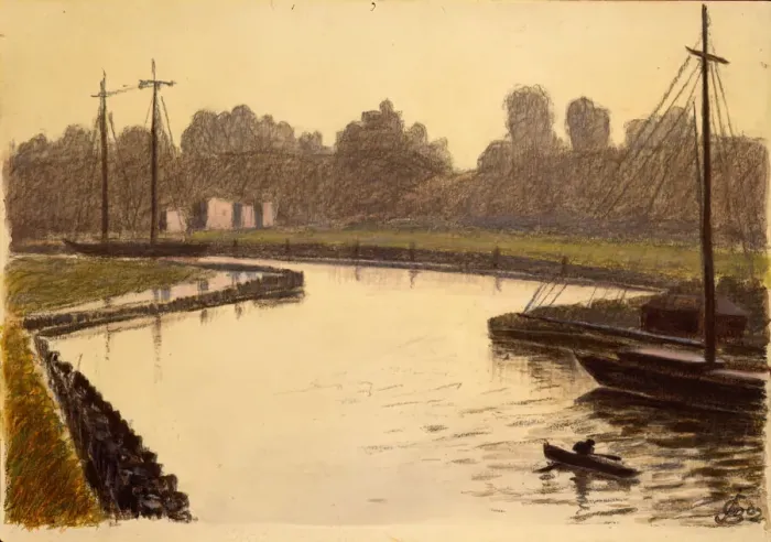 Framed Print : (Untitled), 1902. Creator: Oscar Bluemner Framed Print : (Untitled), 1902. Creator: Oscar Bluemner