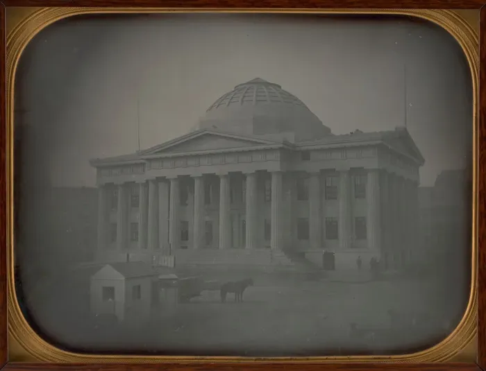 Framed Print : Untitled (Boston Customs House), 1850. Creators: Albert Sands Southworth Framed Print : Untitled (Boston Customs House), 1850. Creators: Albert Sands Southworth