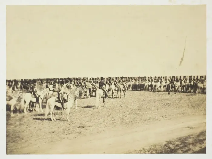 Framed Print : Untitled [cavalry], 1857. Creator: Gustave Le Gray