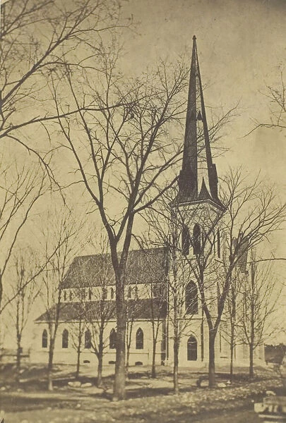 Untitled (church with pointed spire), mid-late 19th century. Creator: Hendee