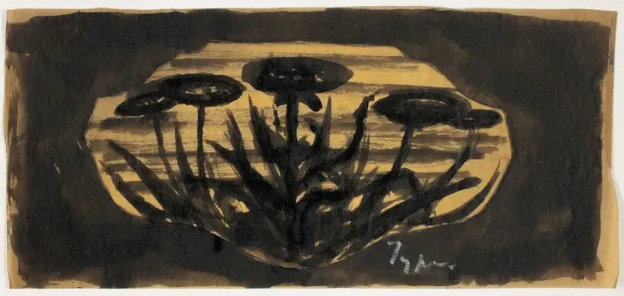 Framed Print : Untitled Drawing for Frame Cartouche (Plant Motif), 1899 / 1908. Creator: Theodore Roussel Framed Print : Untitled Drawing for Frame Cartouche (Plant Motif), 1899 / 1908. Creator: Theodore Roussel
