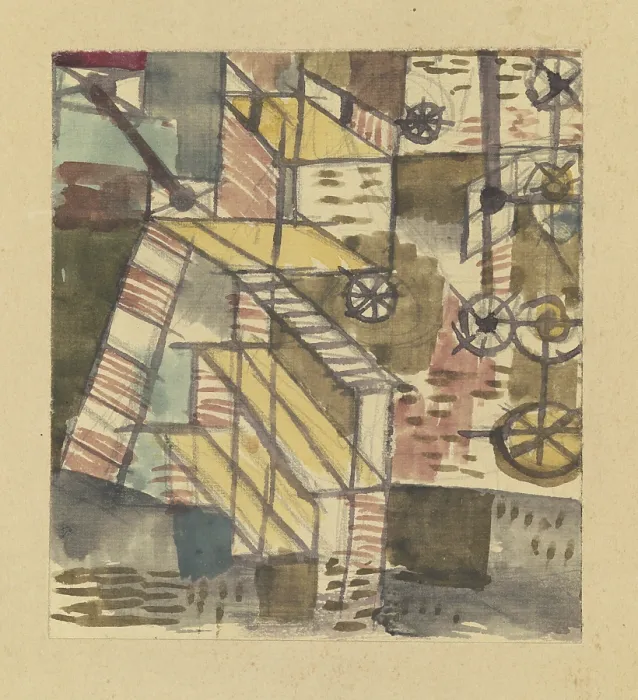 Framed Print : Untitled (Factory), 1922. Creator: Klee, Paul (1879-1940) Framed Print : Untitled (Factory), 1922. Creator: Klee, Paul (1879-1940)