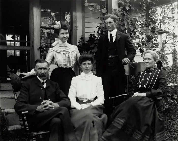 Framed Print : Untitled (Family of Five), c1900, printed 1980. Creator: Unknown Framed Print : Untitled (Family of Five), c1900, printed 1980. Creator: Unknown