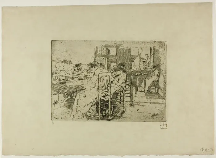 Framed Print : Untitled (Girls Saying Grace), 1885. Creator: Robert Frederick Blum Framed Print : Untitled (Girls Saying Grace), 1885. Creator: Robert Frederick Blum