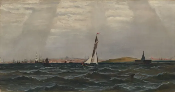 Framed Print : Untitled (Harbor Scene), n. d. Creator: Unknown Framed Print : Untitled (Harbor Scene), n. d. Creator: Unknown