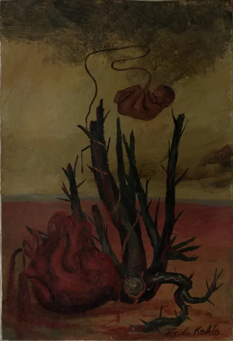 Framed Print : Untitled (Heart, Cactus, Fetus). Creator: Kahlo, Frida (1907-1954) Framed Print : Untitled (Heart, Cactus, Fetus). Creator: Kahlo, Frida (1907-1954)