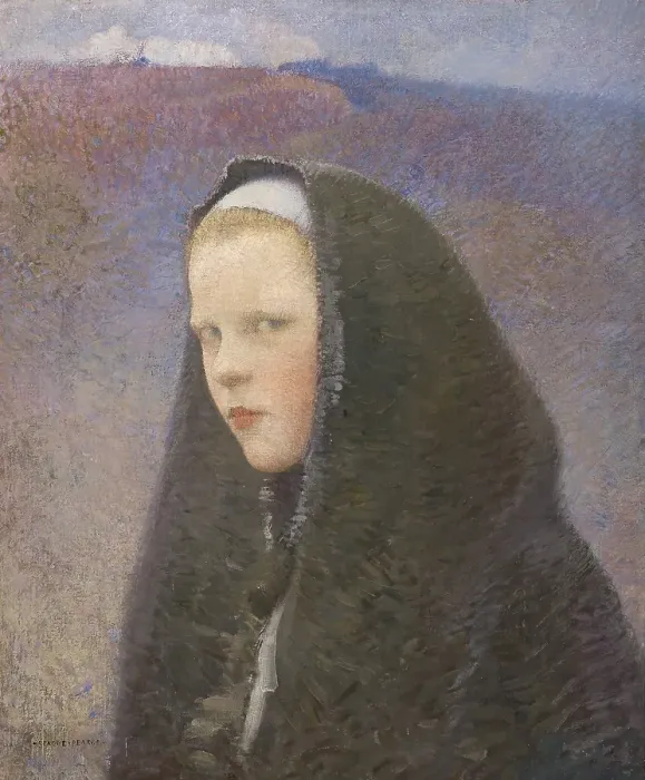 Framed Print : Untitled, mid-1880s. Creator: Charles Sprague Pearce Framed Print : Untitled, mid-1880s. Creator: Charles Sprague Pearce