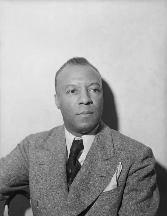 Framed Print : Untitled negative showing a portrait of A. Philip Randolph, labor leader, Washington, D. C, 1942. Creator: Gordon Parks