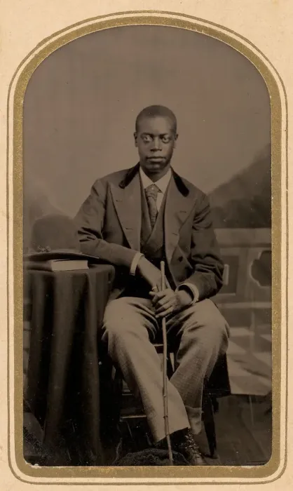 Framed Print : Untitled (Portrait of a Seated Man), 1880. Creator: Unknown Framed Print : Untitled (Portrait of a Seated Man), 1880. Creator: Unknown