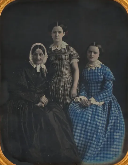Framed Print : Untitled (Portrait of Three Women), 1860. Creator: R. Emmert Churchill Framed Print : Untitled (Portrait of Three Women), 1860. Creator: R. Emmert Churchill