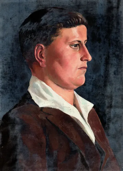 Framed Print : Untitled [Portrait of a young man], c1926-1939. Creator: Elizabeth Berry