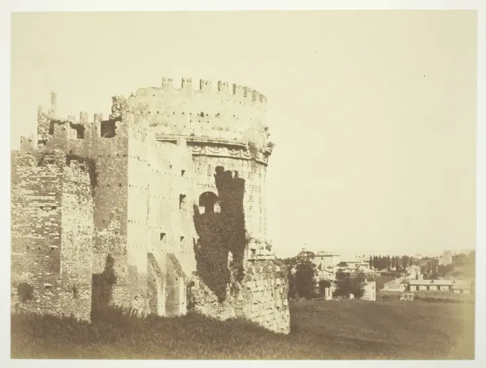 Framed Print : Untitled (Ruin of a Round Fortress Building), c. 1857. Creator: Robert MacPherson Framed Print : Untitled (Ruin of a Round Fortress Building), c. 1857. Creator: Robert MacPherson