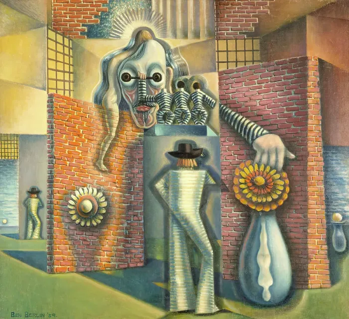 Framed Print : Untitled (Surreal Abstraction), 1939. Creator: Benjamin F. Berlin Framed Print : Untitled (Surreal Abstraction), 1939. Creator: Benjamin F. Berlin