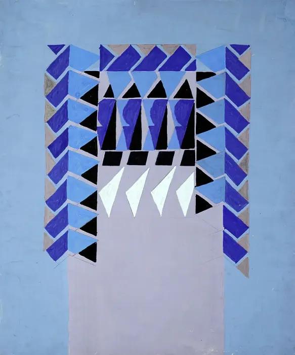 Framed Print : Untitled (Textile design no I), c1925. Creator: Frances Hodgkins Framed Print : Untitled (Textile design no I), c1925. Creator: Frances Hodgkins