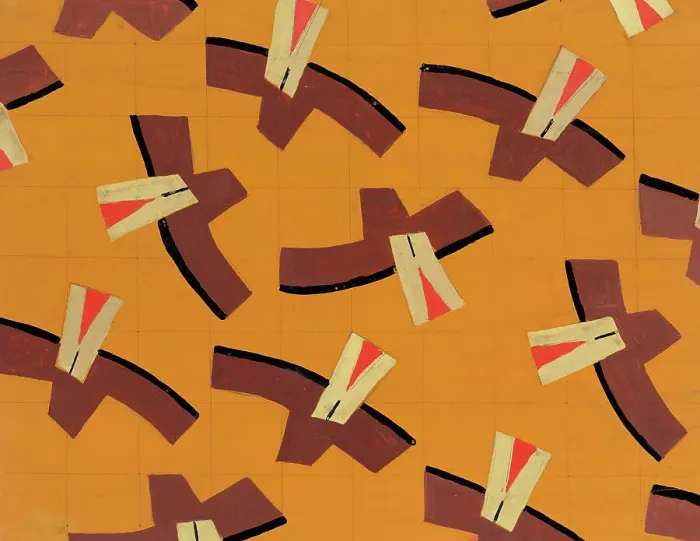 Framed Print : Untitled (Textile design no III), c1925. Creator: Frances Hodgkins Framed Print : Untitled (Textile design no III), c1925. Creator: Frances Hodgkins