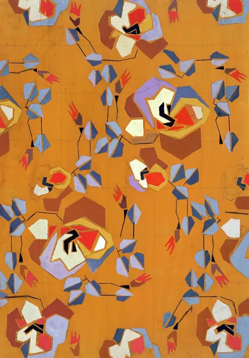 Framed Print : Untitled (Textile design no VII), c1925. Creator: Frances Hodgkins Framed Print : Untitled (Textile design no VII), c1925. Creator: Frances Hodgkins