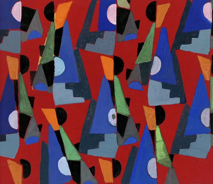 Framed Print : Untitled (Textile design no VIII), c1925. Creator: Frances Hodgkins Framed Print : Untitled (Textile design no VIII), c1925. Creator: Frances Hodgkins