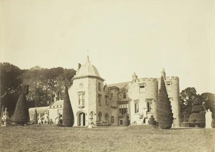 Framed Print : Untitled (The Corner House, built by Norman Shaw, side view), 1869. Creator: Unknown Framed Print : Untitled (The Corner House, built by Norman Shaw, side view), 1869. Creator: Unknown