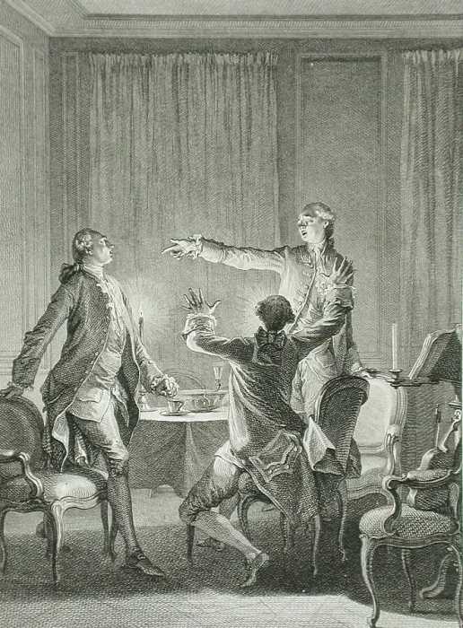 Framed Print : Untitled (The Quarrel), 1777. Creator: Antoine Jean Duclos Framed Print : Untitled (The Quarrel), 1777. Creator: Antoine Jean Duclos