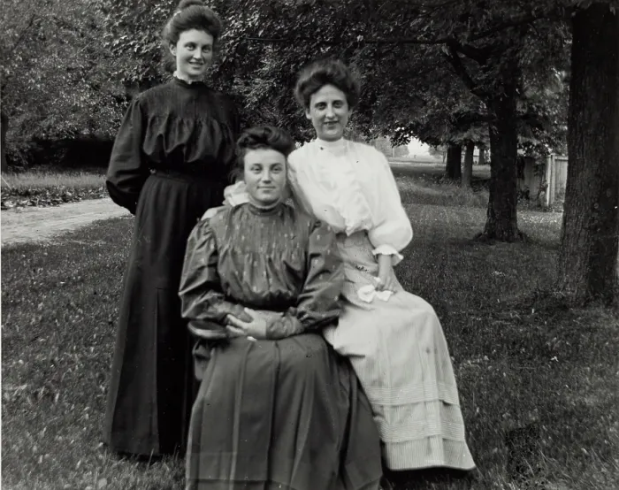 Framed Print : Untitled (Three Women), c1900, printed 1980. Creator: Unknown Framed Print : Untitled (Three Women), c1900, printed 1980. Creator: Unknown