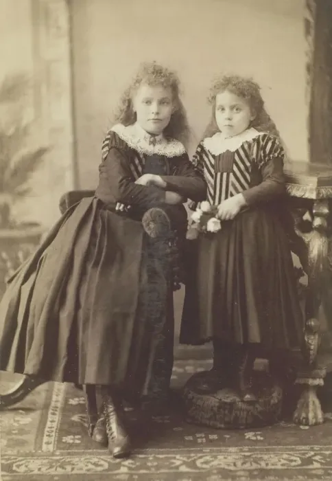 Framed Print : Untitled (Two Sisters), 1870 / 90. Creator: L. W. Felt Framed Print : Untitled (Two Sisters), 1870 / 90. Creator: L. W. Felt