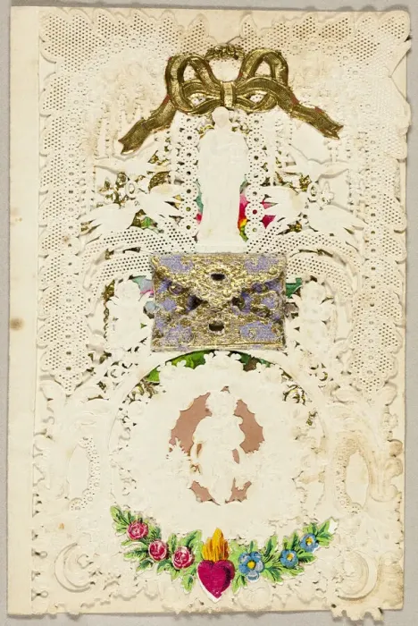 Framed Print : Untitled Valentine (Antique Figures and Birds), c. 1860. Creator: John Windsor Framed Print : Untitled Valentine (Antique Figures and Birds), c. 1860. Creator: John Windsor