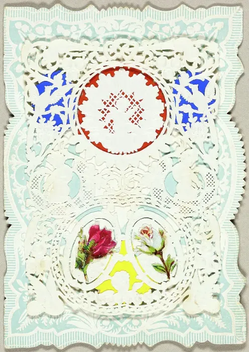 Framed Print : Untitled Valentine (Flowers and Putti), 1850 / 70. Creator: Mullord Brothers Framed Print : Untitled Valentine (Flowers and Putti), 1850 / 70. Creator: Mullord Brothers