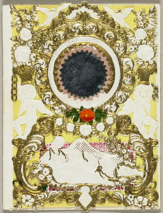 Framed Print : Untitled Valentine (Reclining Antique Couple), 1855. Creator: John Windsor Framed Print : Untitled Valentine (Reclining Antique Couple), 1855. Creator: John Windsor