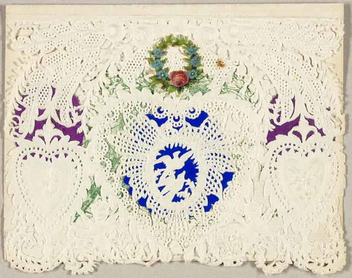 Framed Print : Untitled Valentine (Three Hearts), c.1865. Creator: Berlin & Jones. Untitled Valentine (Three Hearts), c.1865. Creator: Berlin & Jones Framed Print : Untitled Valentine (Three Hearts), c.1865. Creator: Berlin & Jones. Untitled Valentine (Three Hearts), c.1865. Creator: Berlin & Jones