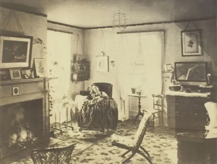Framed Print : Untitled (Woman in Interior of House), 1846 / 99. Creator: J. C. Spooner Framed Print : Untitled (Woman in Interior of House), 1846 / 99. Creator: J. C. Spooner