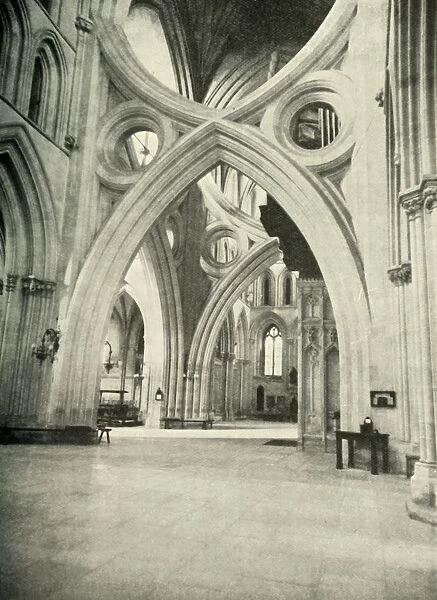 Unusual Arches in Wells Cathedral - meet to form a St