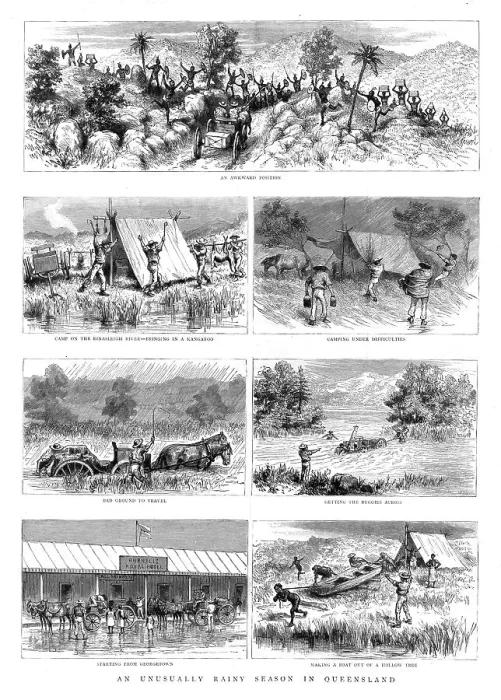 Framed Print : An Unusually Rainy Season in Queensland, 1891. Creator: Unknown Framed Print : An Unusually Rainy Season in Queensland, 1891. Creator: Unknown