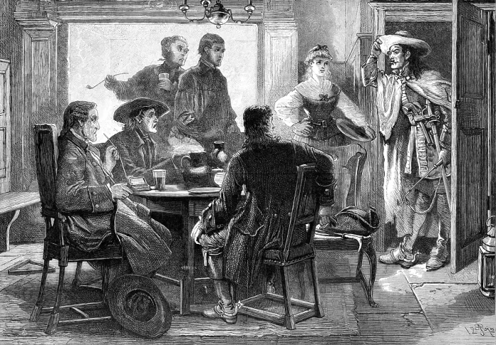 Framed Print : The Unwelcome Guest, drawn by J. A. Pasquier, 1872. Creator: Unknown Framed Print : The Unwelcome Guest, drawn by J. A. Pasquier, 1872. Creator: Unknown