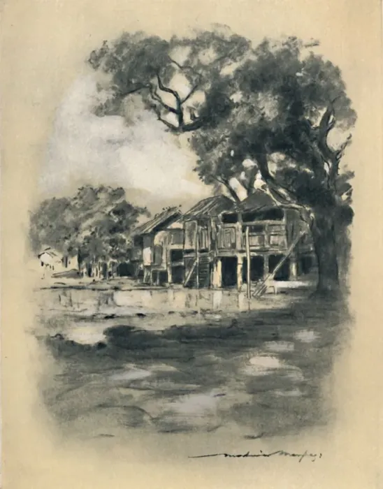 Framed Print : An Up-Country Village, 1903. Artist: Mortimer L Menpes Framed Print : An Up-Country Village, 1903. Artist: Mortimer L Menpes