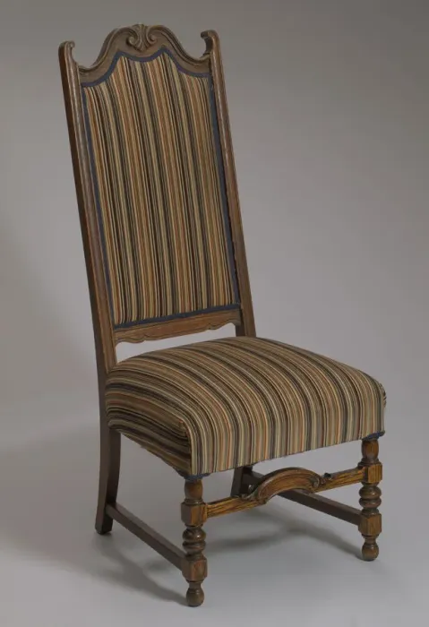 Framed Print : Upholstered side chair from Maes Millinery Shop, 1900-1950. Creator: Unknown Framed Print : Upholstered side chair from Maes Millinery Shop, 1900-1950. Creator: Unknown